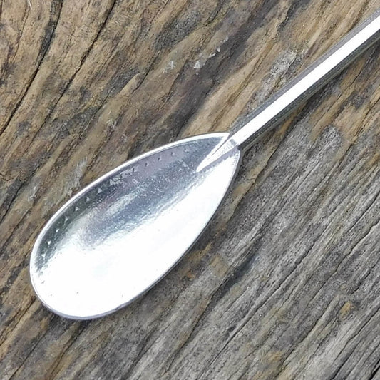 Acorn Jam Spoon, Long Jam Spoon, Keep Your Fingers Clean! Handcast, In Fine Pewter, By William Sturt