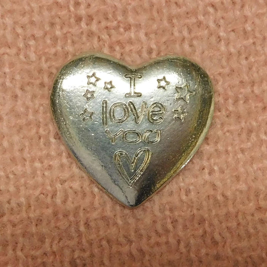 Heart Token, I Love You, Hand Crafted in Finest Pewter by William Sturt.