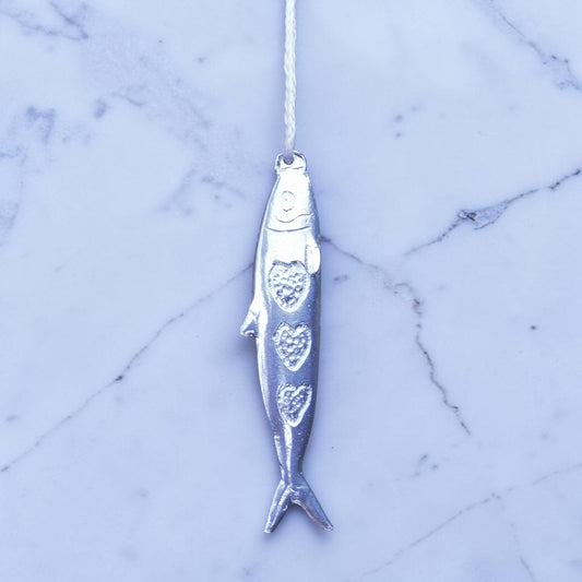 Sardine Light Pull, Handcast Pewter, Polished Finish