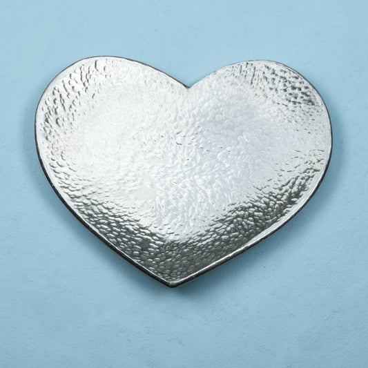 Hammered Pewter Keepsake Dish (Heart Design), Handmade by William Sturt