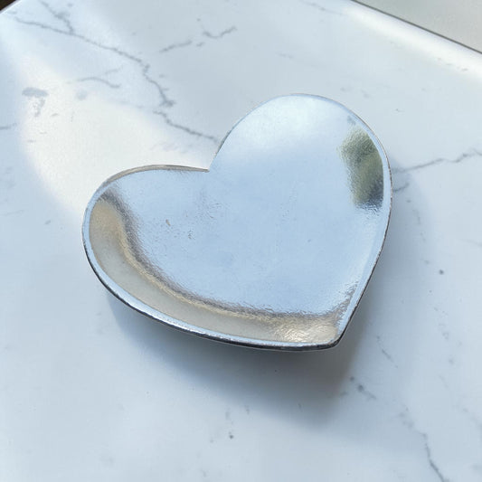 Pewter Keepsake Dish, Heart Shape Design