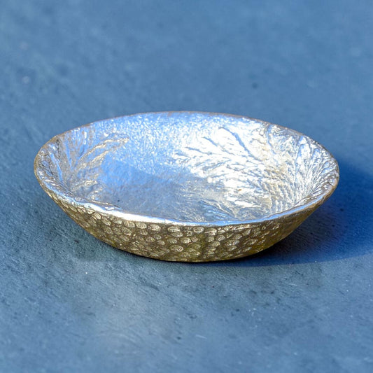 Lavender Sprigs Ring Bowl, Trinket Bowl, Hand Made, In Fine Pewter, By William Sturt