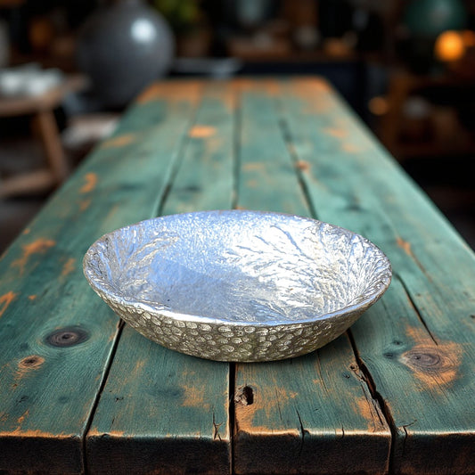 Lavender Sprigs Ring Bowl, Trinket Bowl, Hand Made, In Fine Pewter, By William Sturt