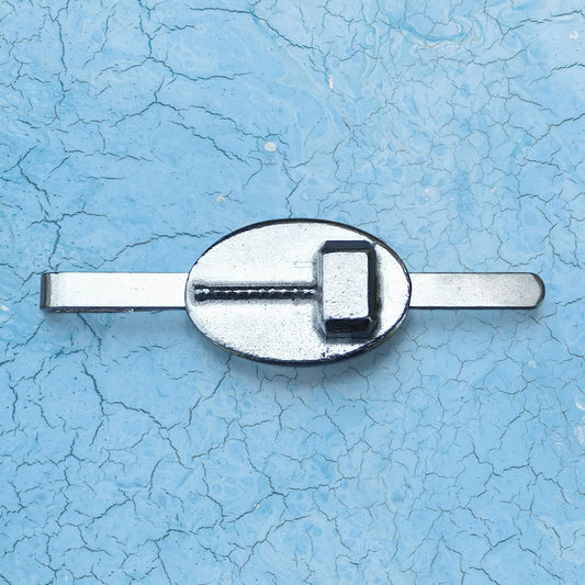 Thor’s Hammer Tie Clip (Mjolnir Design), Handcast Pewter Tie Clip, Polished Finish