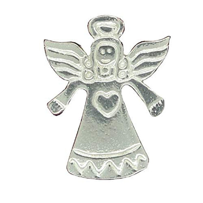 Angel Brooch, Handcast Pewter, Polished Finish