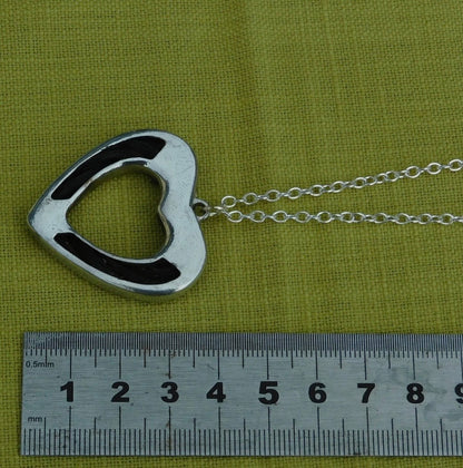 Horse Hair Heart Pendant Necklace, Personalised Keepsake Jewellery, Handcast Pewter with Cord or Chain Option