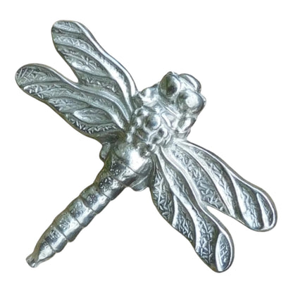 Dragonfly Brooch (Bold Design), Handcast Pewter Brooch, Polished Finish