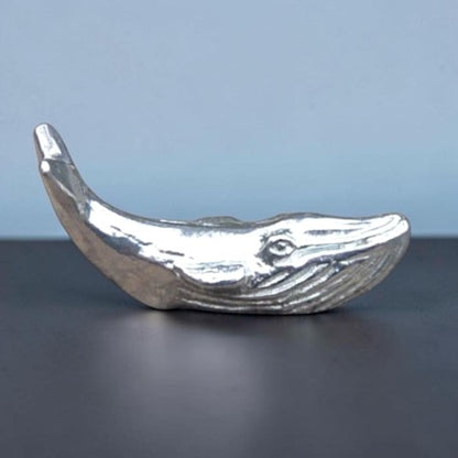 Whale Figurine, Miniature Blue Whale Totem, Handmade Animal Collectible
