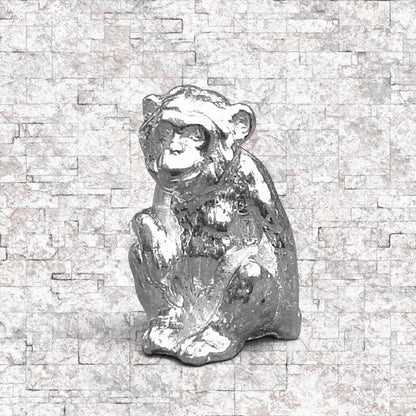 Chimpanzee Figurine, Miniature Chimpanzee, Handmade Pewter