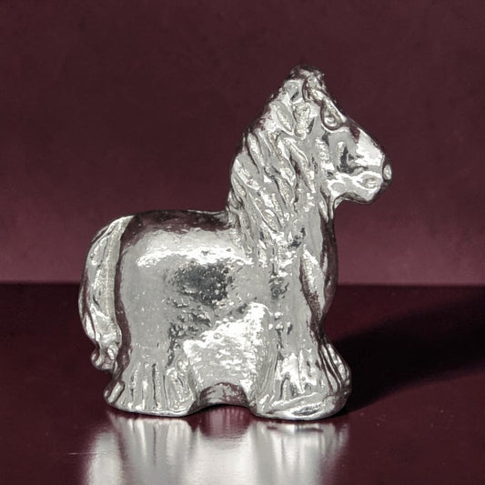 Pony Figurine (Chunky Pony), Miniature Pony, Handmade Pewter