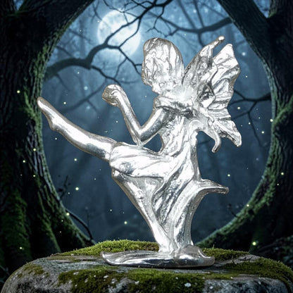 Fairy Figurine Lily, Miniature Fairy, Handmade in Fine Pewter