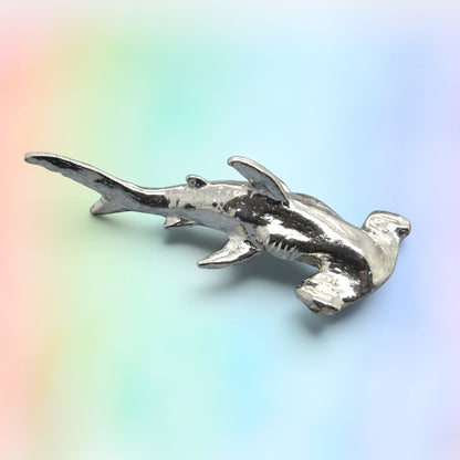 Shark Figurine (Hammerhead Shark), Handmade Pewter