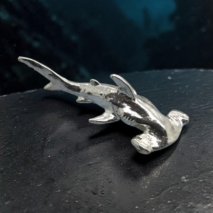 Shark Figurine (Hammerhead Shark), Handmade Pewter