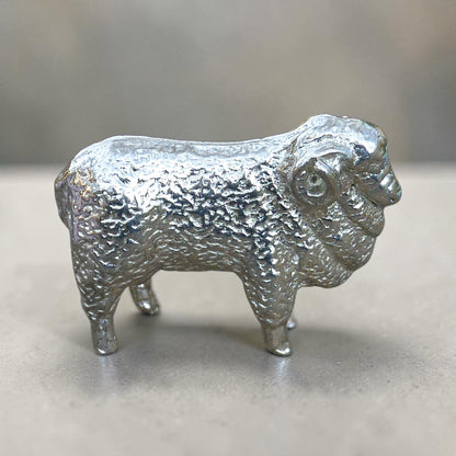 Sheep Figurine (Merino Sheep), Miniature Sheep, Handmade Pewter