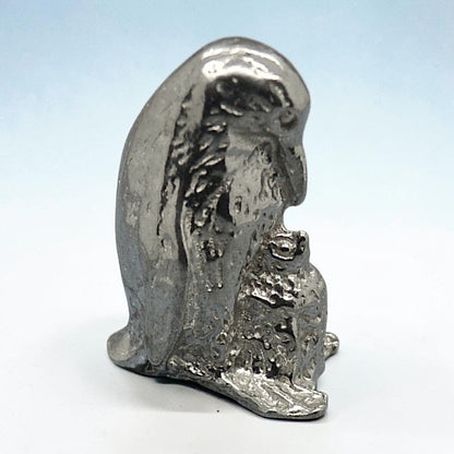 Penguin Figurine (Penguin and Chick), Miniature Penguins, Handmade Pewter