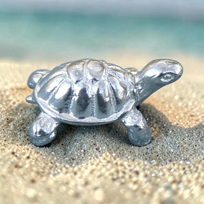 Tortoise Figurine (Tiny Tortoise), Miniature Tortoise, Handmade Pewter