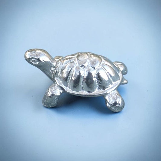 Tortoise Figurine (Tiny Tortoise), Miniature Tortoise, Handmade Pewter