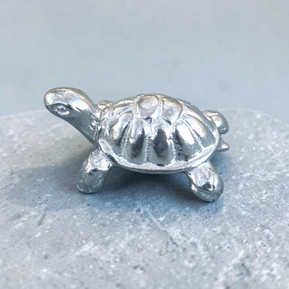 Tortoise Figurine (Tiny Tortoise), Miniature Tortoise, Handmade Pewter