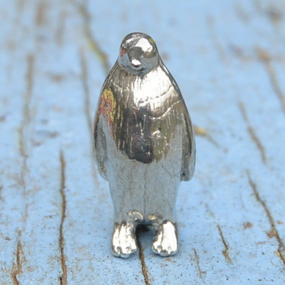 Penguin Figurine (Standing Penguin), Miniature Penguin, Handmade Pewter