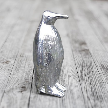 Penguin Figurine (Standing Penguin), Miniature Penguin, Handmade Pewter