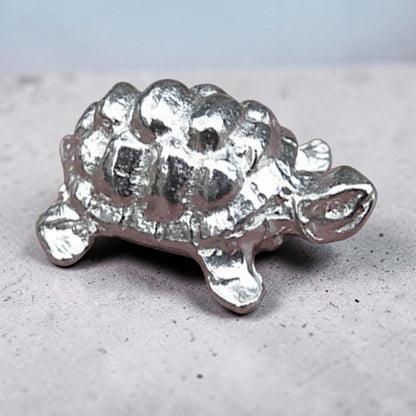 Tortoise Figurine, Miniature Tortoise, Handmade Pewter