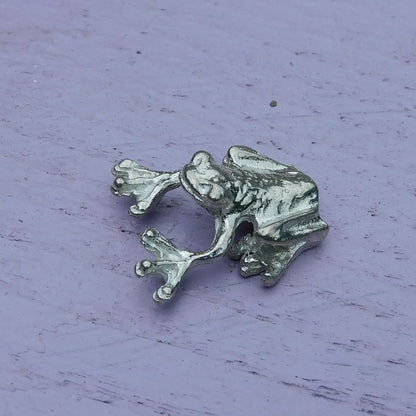 Frog Figurine, Tree Frog, Handmade in Fine Pewter