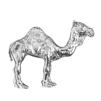 Camel Figurine, Miniature Pewter Dromedary, Handmade Animal Collectible