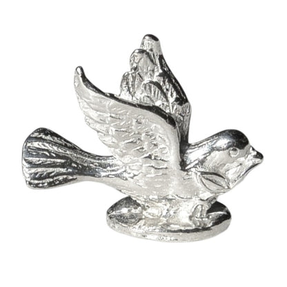 Turtle Dove Figurine, Miniature Bird, Handmade Pewter