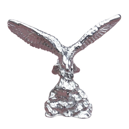 Eagle Figurine, Wings Spread Pewter Eagle Totem, Handmade Bird Collectible