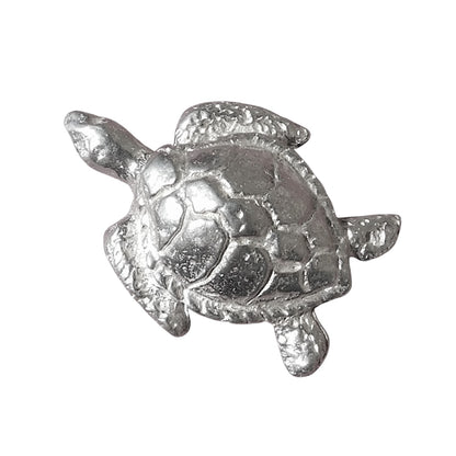 Turtle Figurine (Hawksbill Sea Turtle), Handmade Pewter