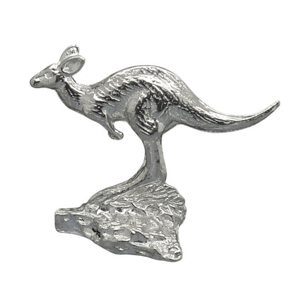 Kangaroo Figurine, Kangaroo Miniature, Handcast, in Fine Pewter, by William Sturt