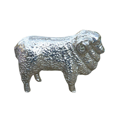 Sheep Figurine (Merino Sheep), Miniature Sheep, Handmade Pewter