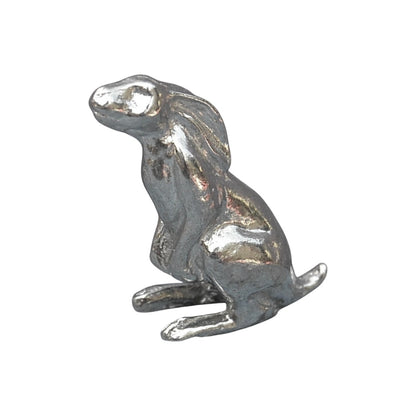 Hare Figurine (Moon Gazing Hare), Handmade Pewter