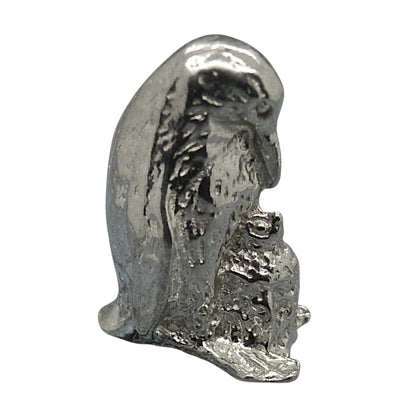 Penguin Figurine (Penguin and Chick), Miniature Penguins, Handmade Pewter