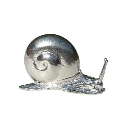 Snail Figurine, Miniature Snail, Handmade Pewter