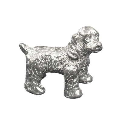 Dog Figurine (Labradoodle), Miniature Labradoodle, Handmade Pewter