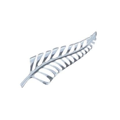Fern Leaf Brooch (Slender Design), Handcast Pewter Brooch, Polished Finish