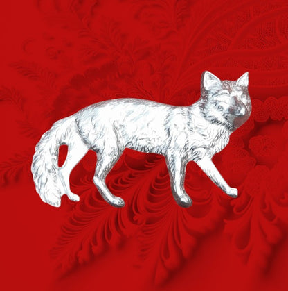 Fox Brooch, Handcast Pewter Brooch, Polished Finish