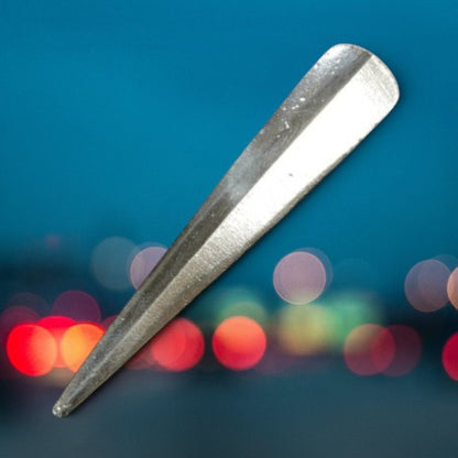 Minimalist Spike Brooch, Handcast Pewter, Polished Finish