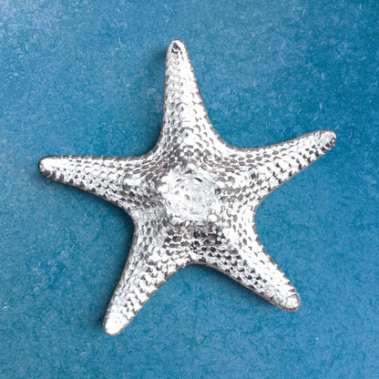 Starfish Figurine, Miniature Starfish, Handmade Pewter