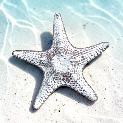 Starfish Figurine, Miniature Starfish, Handmade Pewter
