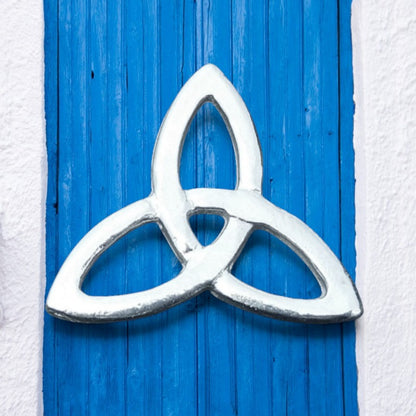 Triquetra Brooch (Trinity Knot), Handcast Pewter, Polished Finish
