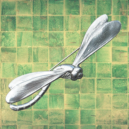 Dragonfly Brooch (Vintage Style), Handcast Pewter, Polished Finish