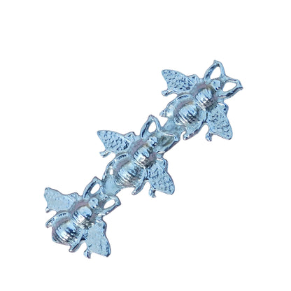 Bee Brooch (Three), Handcast Pewter, Polished Finish