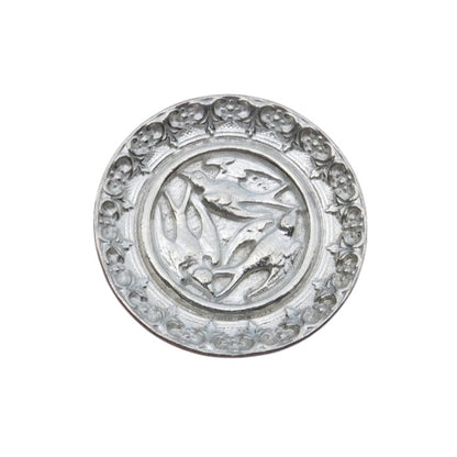 Celtic Raven Brooch, Handcast Pewter, Polished Finish