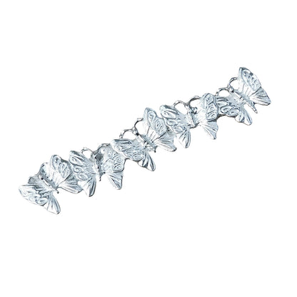 Butterfly Brooch (Five Butterflies Design), Handcast Pewter Brooch, Polished Finish
