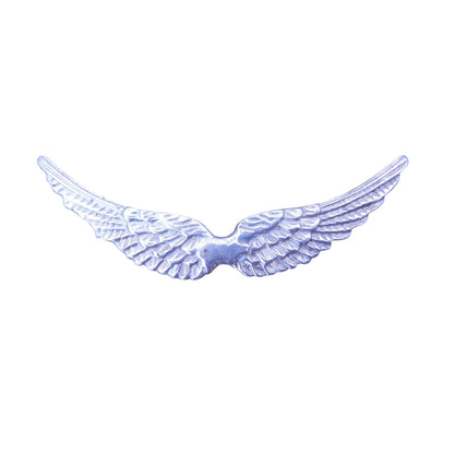 Angel Wings Brooch (Open), Handcast Pewter, Polished Finish