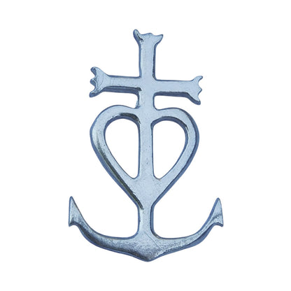 Camargue Cross Brooch, Handcast Pewter, Polished Finish