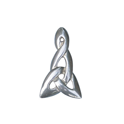 Celtic Knot Brooch (Triangular Love Knot), Handcast Pewter, Polished Finish