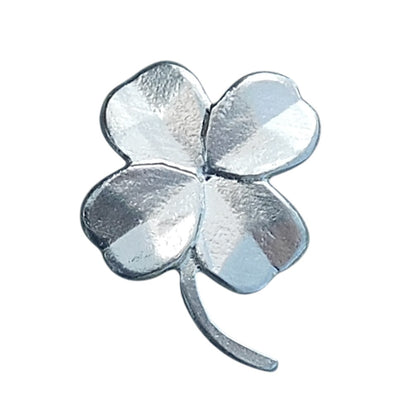 Clover Brooch, Handcast Pewter, Polished Finish